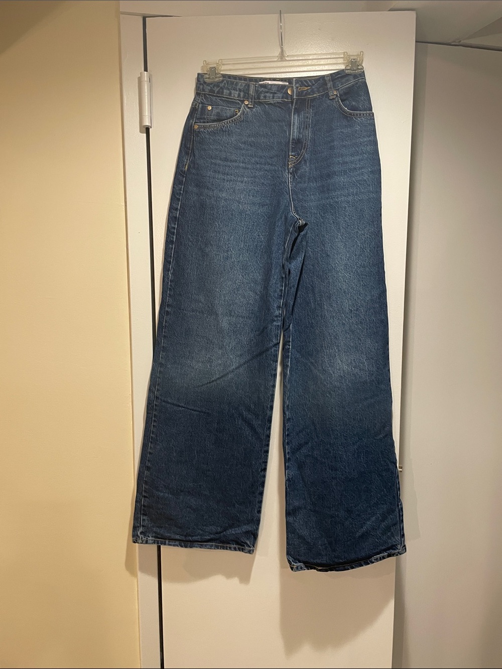 Zara Wide Leg Blue Denim Jeans